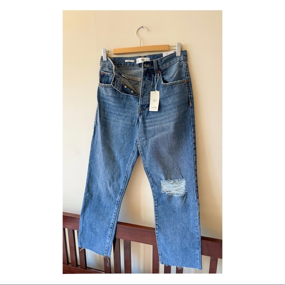 NWT Straight Cropped High Waist Jean